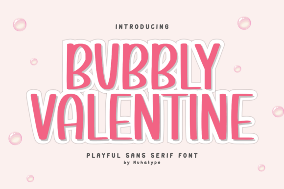Bubbly Valentine: A Cute Sans Serif Handwriting Font for Crafty Makers