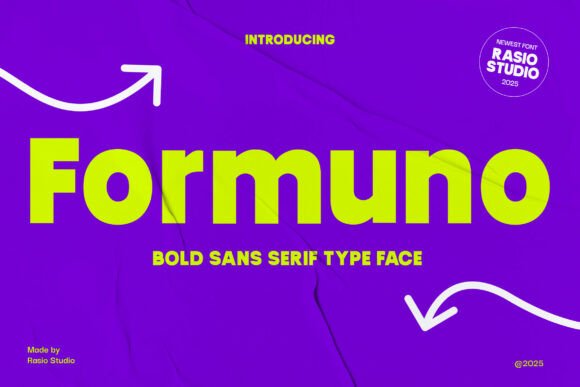 Formuno: A Bold Sans Serif Font for High-Energy Branding and Product Design