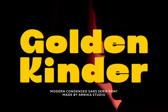 Golden Kinder: A Bold Sans Serif Font for Makers and Creative Sellers