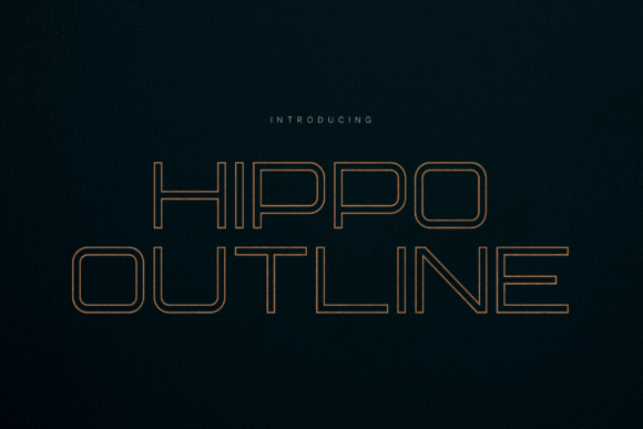 Hippo Outline: A Modern Sans Serif Font for Bold Branding