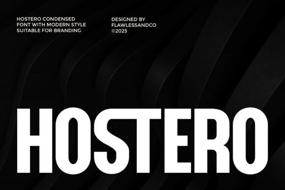 Hostero: A Condensed Sans Serif Font for Modern Branding Projects