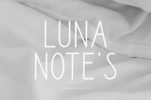 Luna Notes: A Soft Sans Serif Font for Minimalist Branding and Elegant Designs