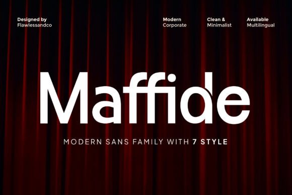 Maffide: A Modern Sans Serif Font for Clean Branding Projects