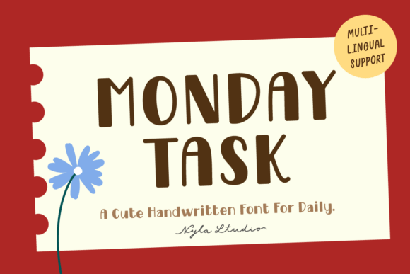 Monday Task: A Cozy Handwritten Sans Serif Font for Thoughtful Editorial Design