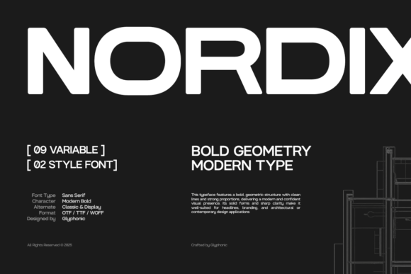 Nordix: A Bold Sans Serif Font for Modern Editorial Design
