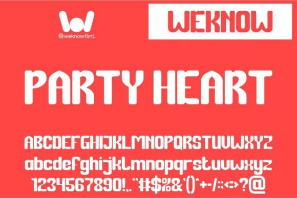 Party Heart: A Modern Sans Serif Font for Editorial Flair